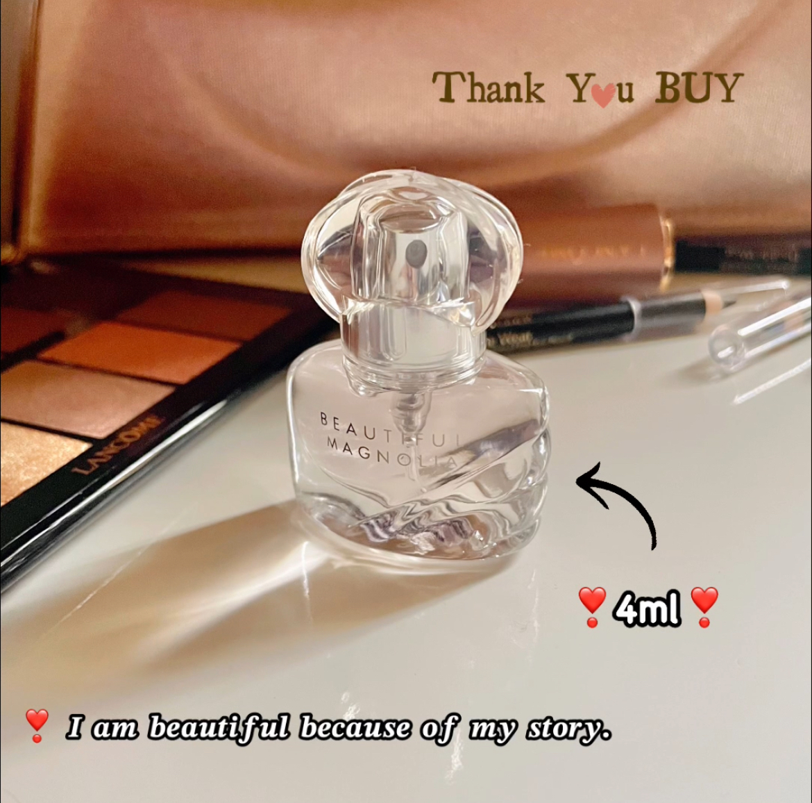 Beautiful magnolia perfume spray