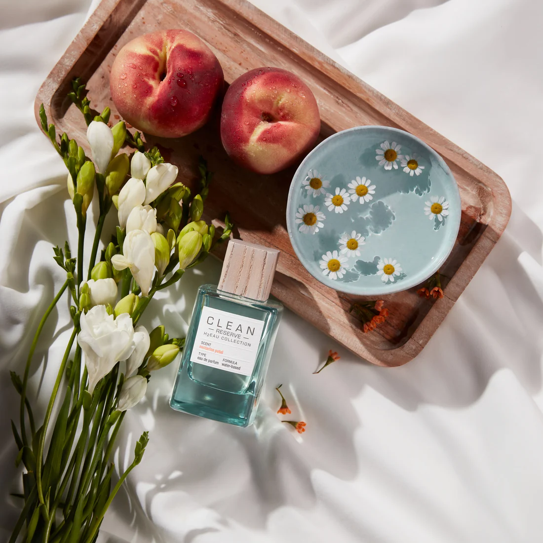 Nectarine sweetness and luminous flower petals