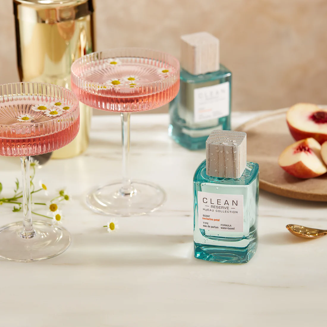 Nectarine sweetness and luminous flower petals