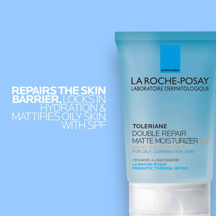 Toleriane Double Repair Matte Face Moisturizer SPF 30 for Oily Skin 100ml