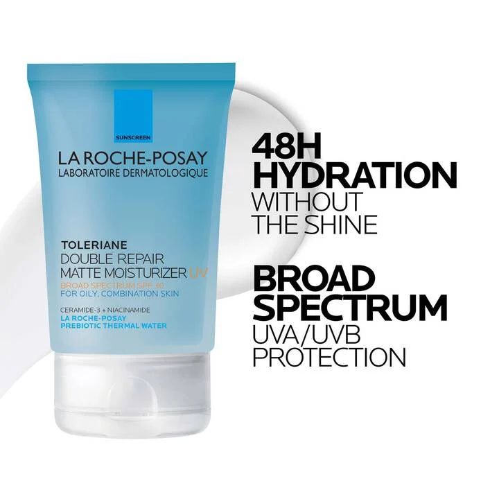 Toleriane Double Repair Matte Face Moisturizer SPF 30 for Oily Skin 100ml