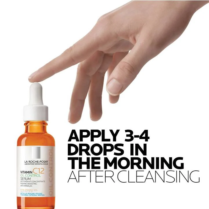 Vitamin C12 Oil Control Serum For Oily Skin Dermatological Anti-Aging 12% Vitamin C Serum For Oily Skin 30ml