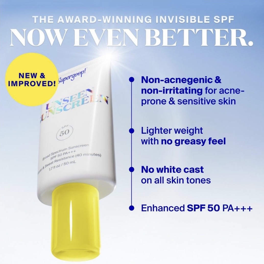 Unseen Sunscreen SPF 50 Invisible Sun Protection 20ml