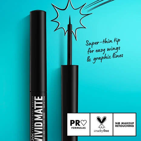 Vivid Matte Longwear Liquid Eyeliner in Black Full Size