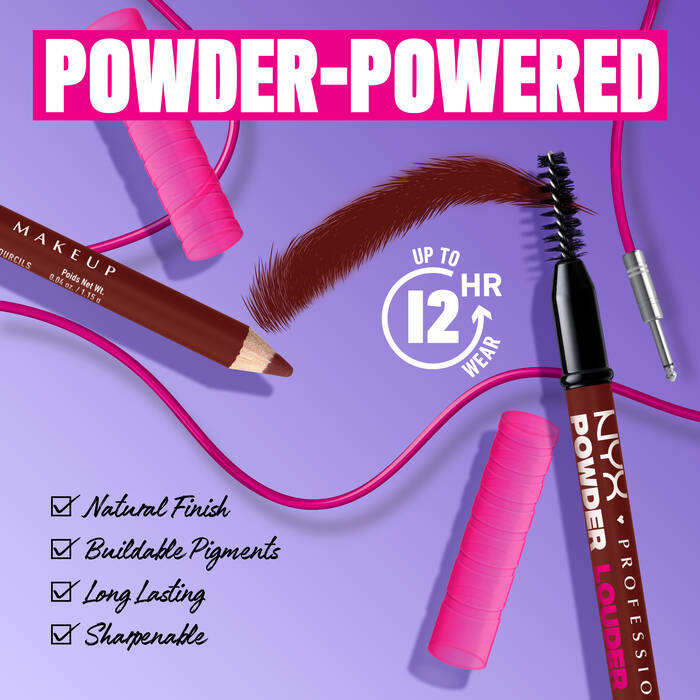 Powder Louder Brow Powder Pencil Black Cheery