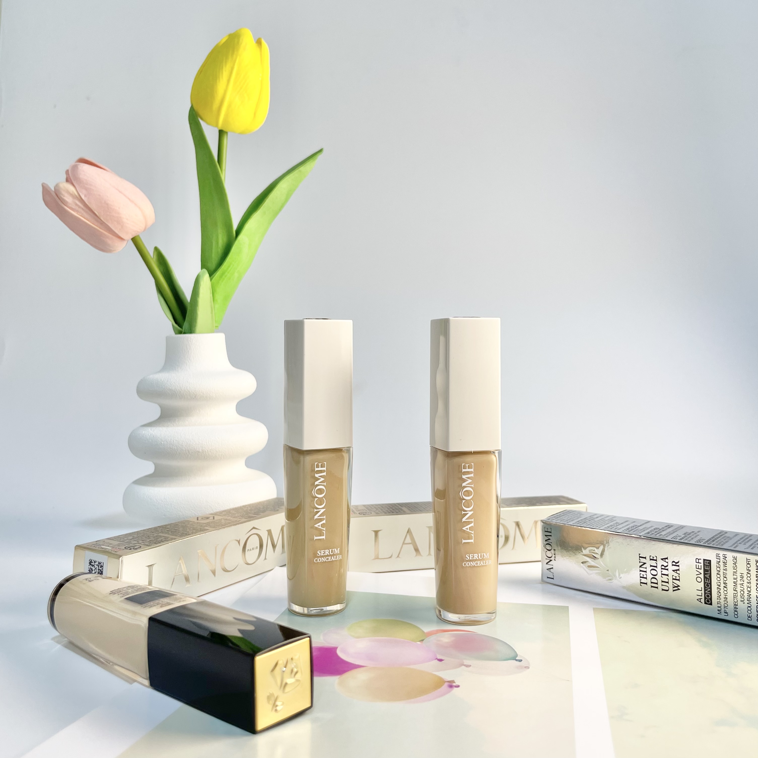 Teint Idole Ultra Wear Care & Glow Serum & All Over Full Coverage Concealer 305N