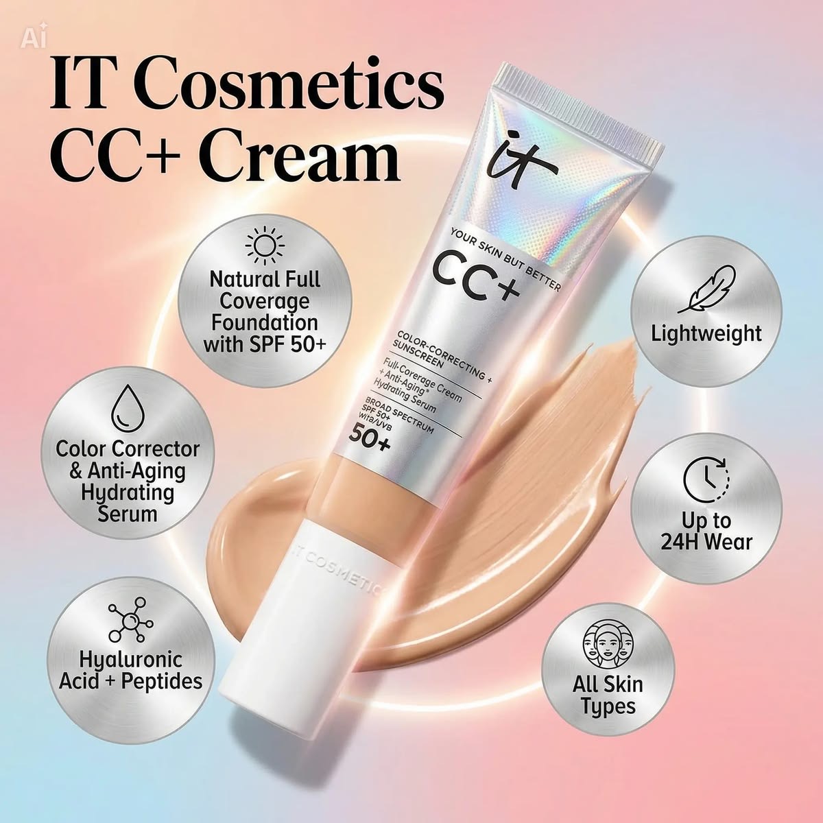 Mini CC+ Cream Foundation with SPF 50+ Medium