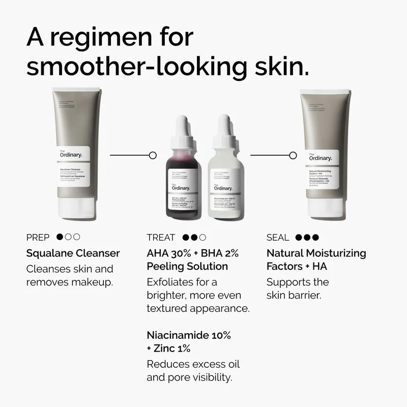 The Ordinary AHA 30% + BHA 2% High-Strength Peeling Solution for Brightening 30ml