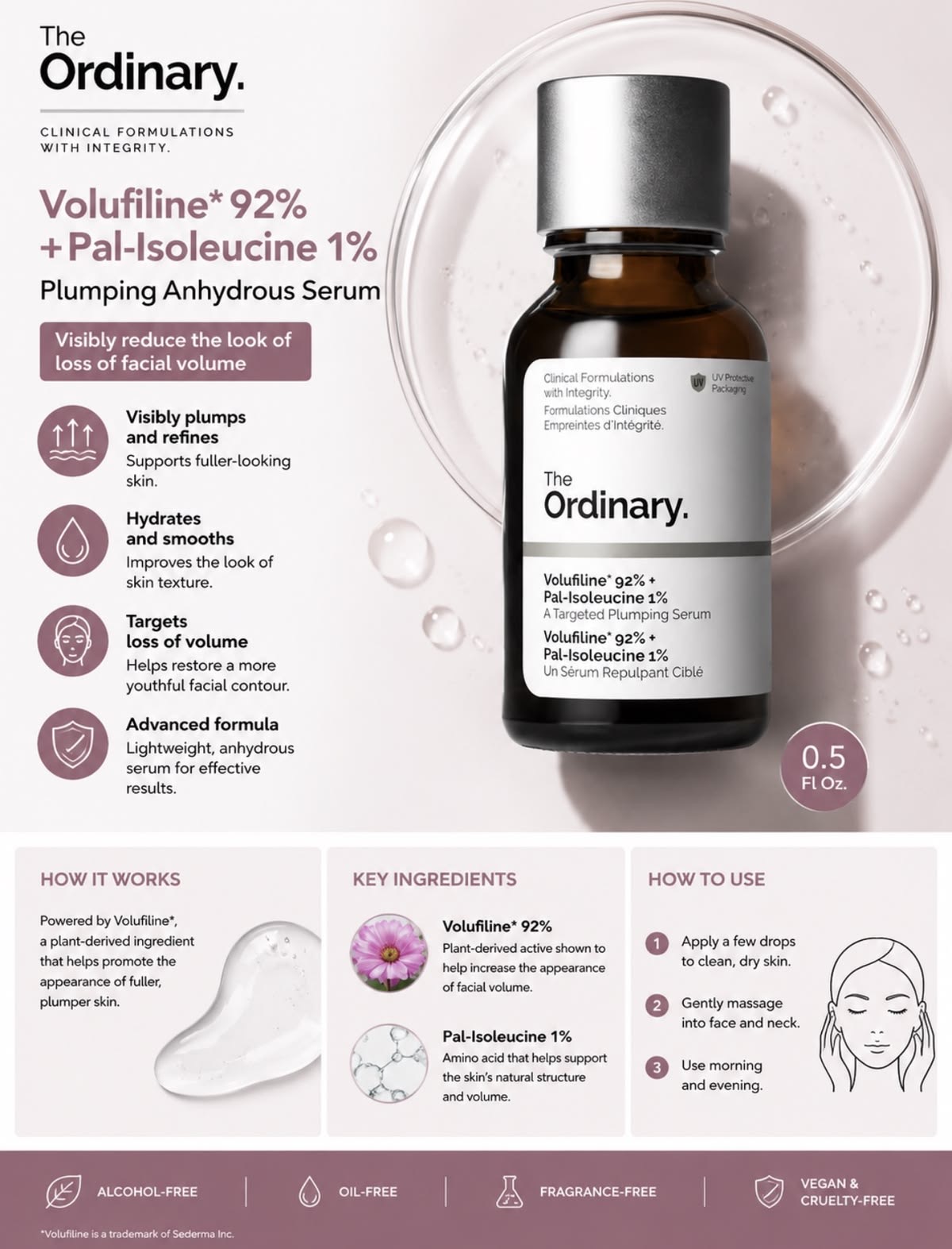 The Ordinary Volufiline 92% + Pal-Isoleucine 1% Plumping Serum 15ml