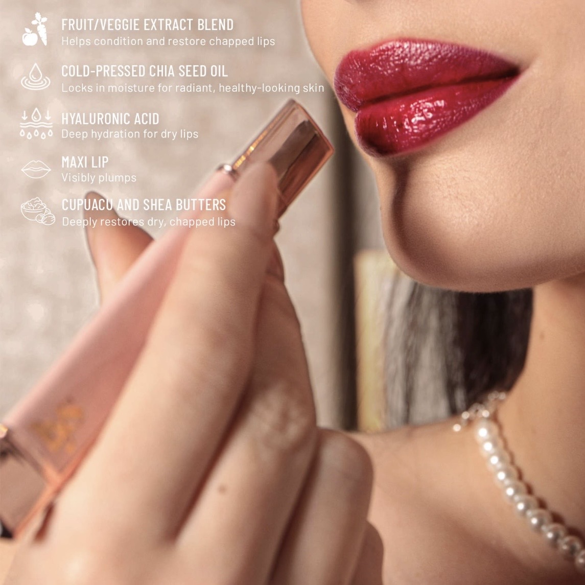LYS Beauty Lip-Plumping Glossy Lip Balm Truthful (Nude)