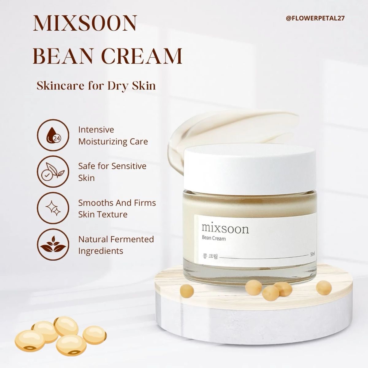 Mixsoon Bean Cream Barrier Repair Moisturizer 15ml