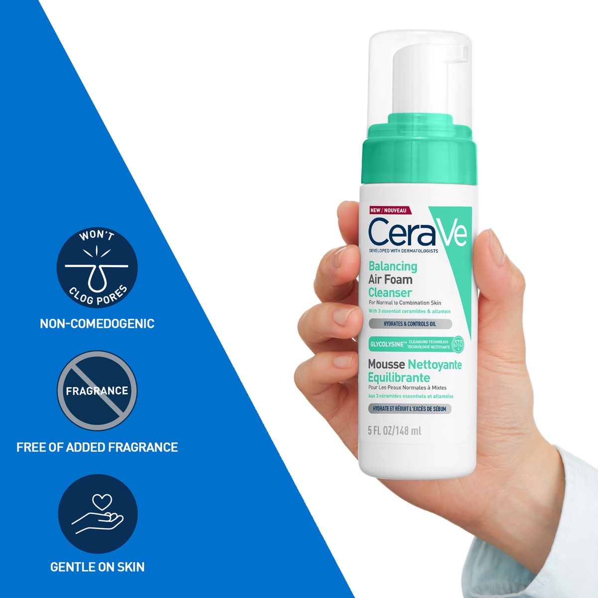 CeraVe Balancing Air Foam Facial Cleanser 50ml